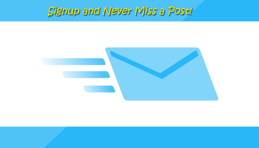 signup and never miss a post