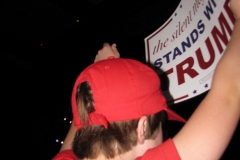 Walker with Trump sign