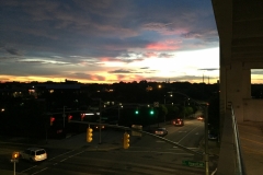 View from parking deck after storm